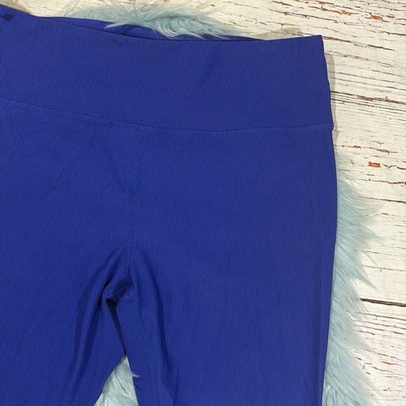 IVL Collective Royal Blue Ribbed High Rise Leggings - Picture 4 of 9